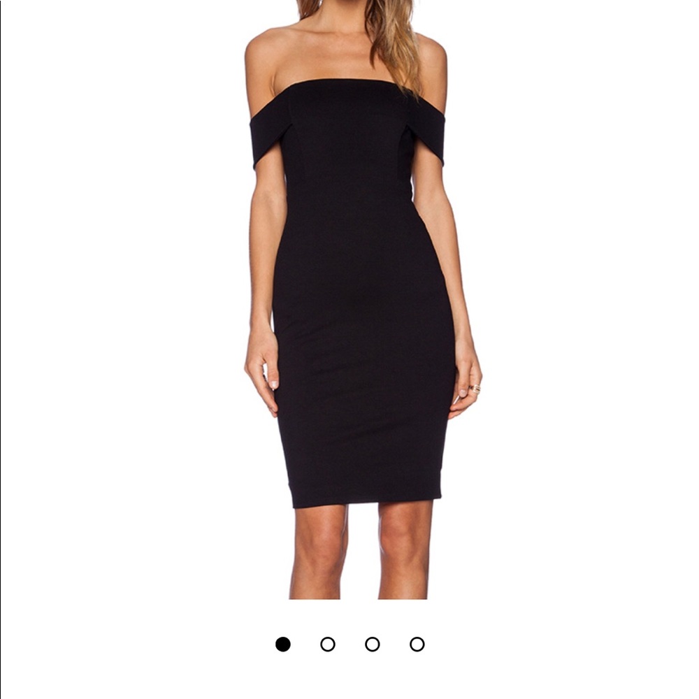 Mason Off Shoulder Dress in Black